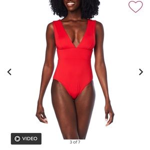 Andie Swim Mykonos One-Piece Plunging Neckline Swimsuit